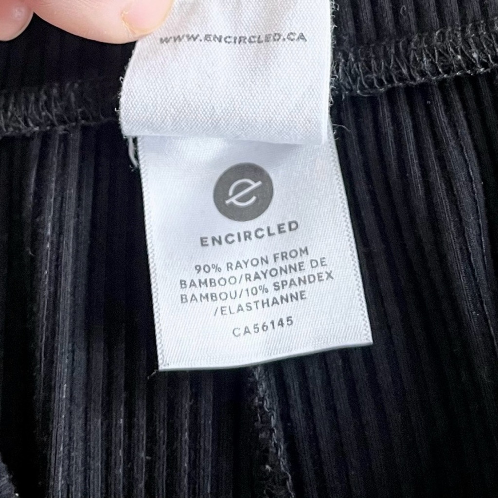 Encircled Wide Leg Knit Rib Pants — image 8 of 8